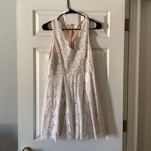 SOLD Francescas White and Cream Lace Dress